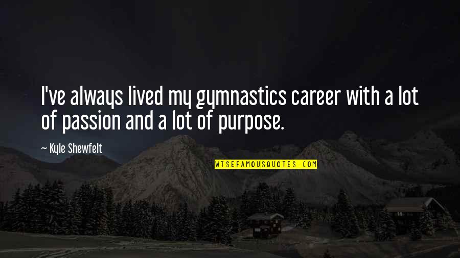 Go After Him Quotes By Kyle Shewfelt: I've always lived my gymnastics career with a