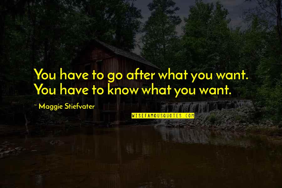 Go After What U Want Quotes By Maggie Stiefvater: You have to go after what you want. Go After What U Want Quotes By Maggie Stiefvater: You have to go after what you want.