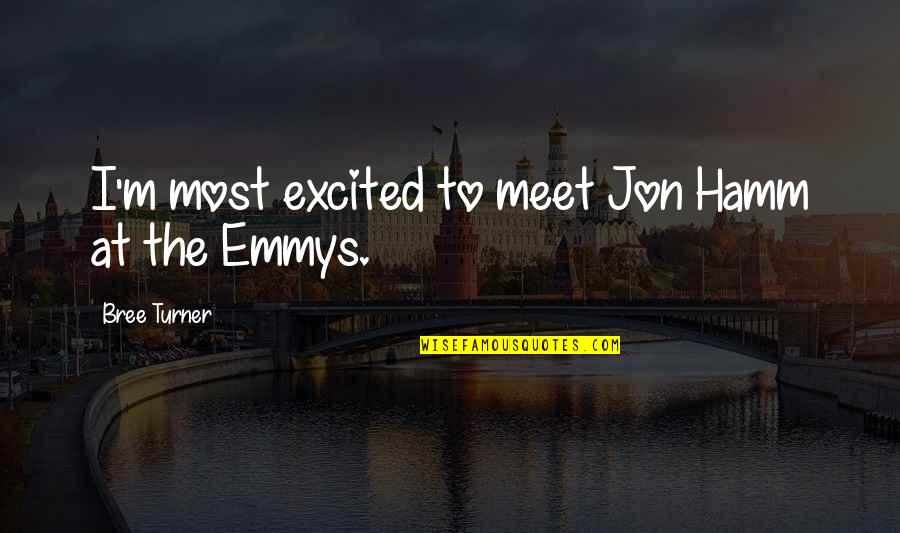 Go Ahead In Life Quotes By Bree Turner: I'm most excited to meet Jon Hamm at