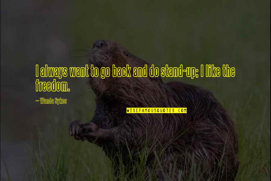 Go Back Like Quotes By Wanda Sykes: I always want to go back and do