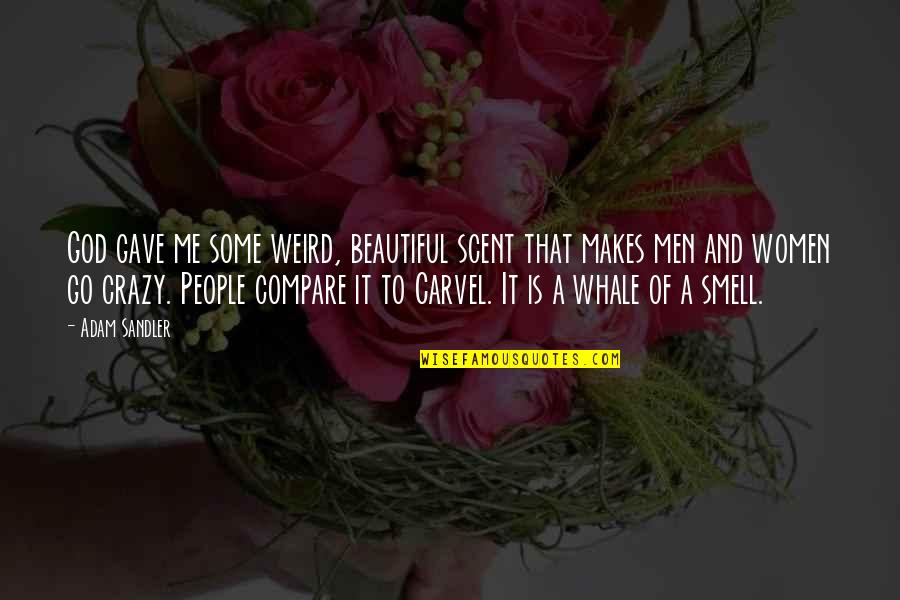 Go Compare No Quotes By Adam Sandler: God gave me some weird, beautiful scent that Go Compare No Quotes By Adam Sandler: God gave me some weird, beautiful scent that