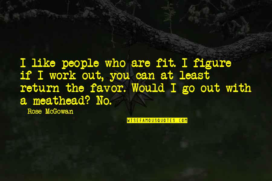 Go Figure Quotes By Rose McGowan: I like people who are fit. I figure