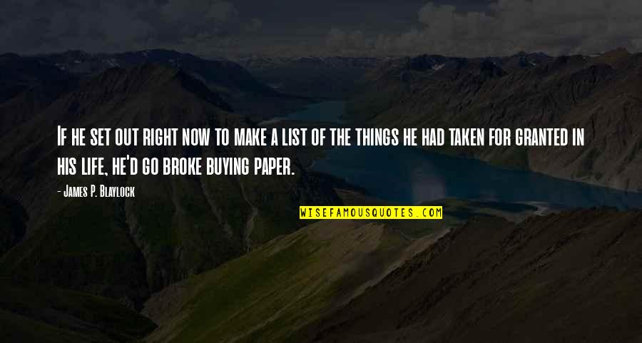 Go For Broke Quotes By James P. Blaylock: If he set out right now to make