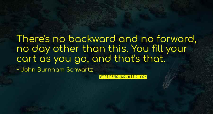 Go Forward Life Quotes By John Burnham Schwartz: There's no backward and no forward, no day