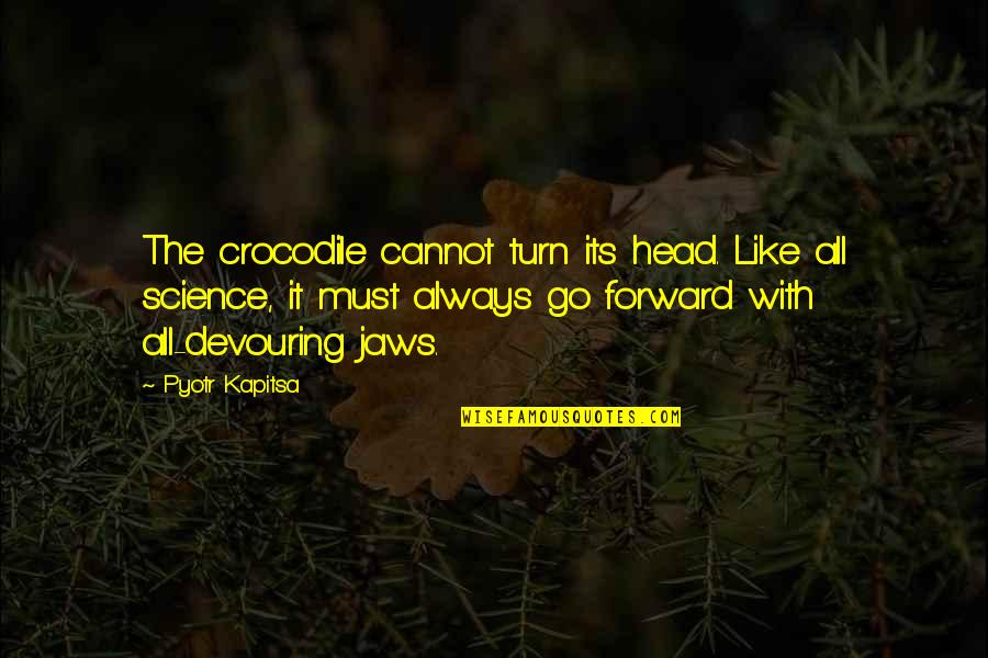 Go Forward With Quotes By Pyotr Kapitsa: The crocodile cannot turn its head. Like all