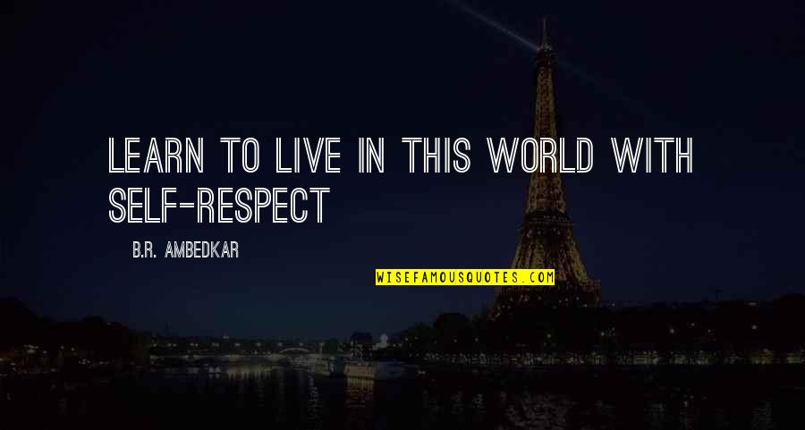 Go Reacher Go Quotes By B.R. Ambedkar: Learn to live in this world with self-respect