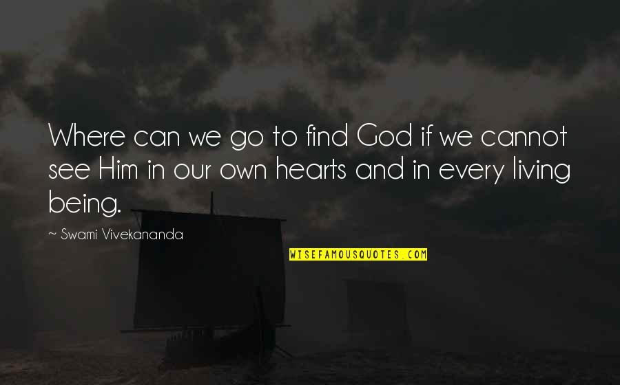 Go See Quotes By Swami Vivekananda: Where can we go to find God if