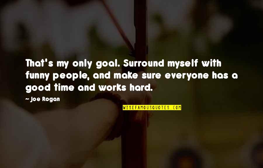Goa Funny Quotes By Joe Rogan: That's my only goal. Surround myself with funny