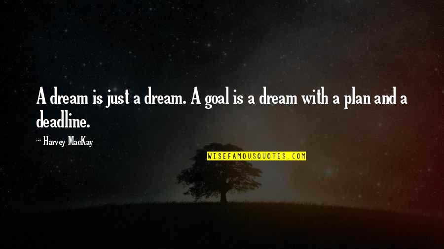 Goal And Plan Quotes By Harvey MacKay: A dream is just a dream. A goal