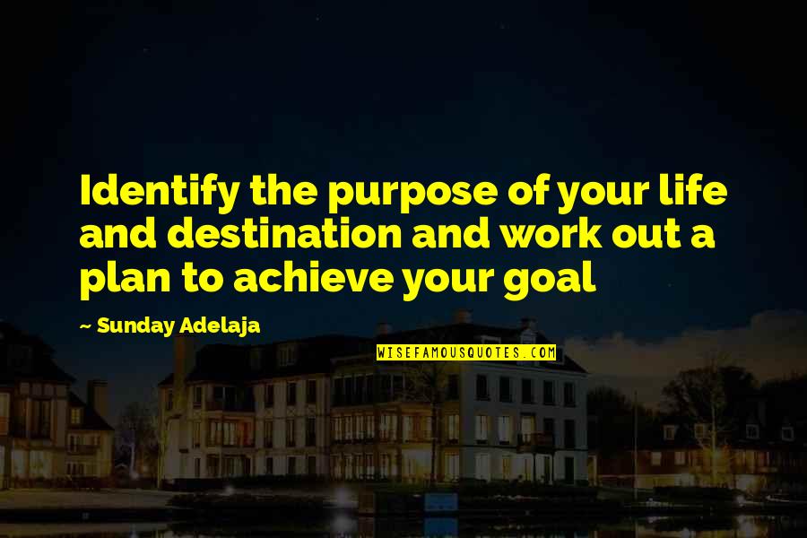 Goal And Plan Quotes By Sunday Adelaja: Identify the purpose of your life and destination