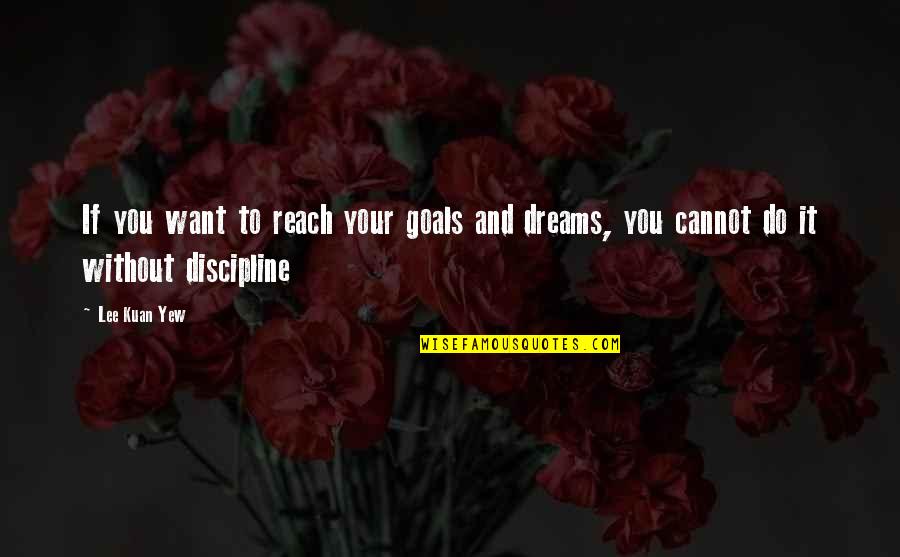 Goals And Dreams Quotes By Lee Kuan Yew: If you want to reach your goals and