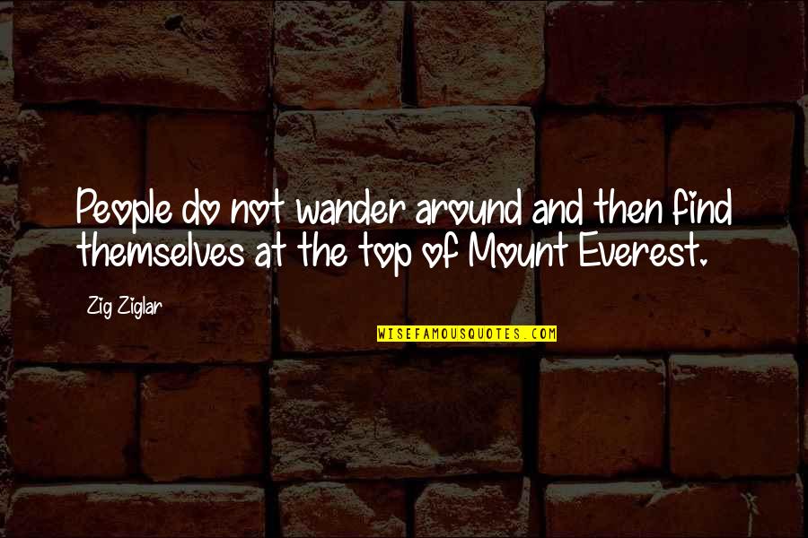 Goals And Motivation Quotes By Zig Ziglar: People do not wander around and then find