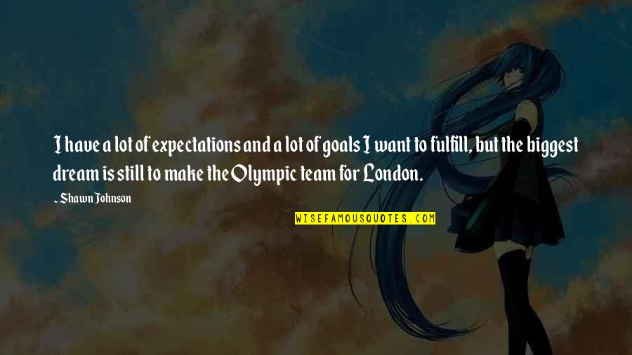 Goals And Quotes By Shawn Johnson: I have a lot of expectations and a