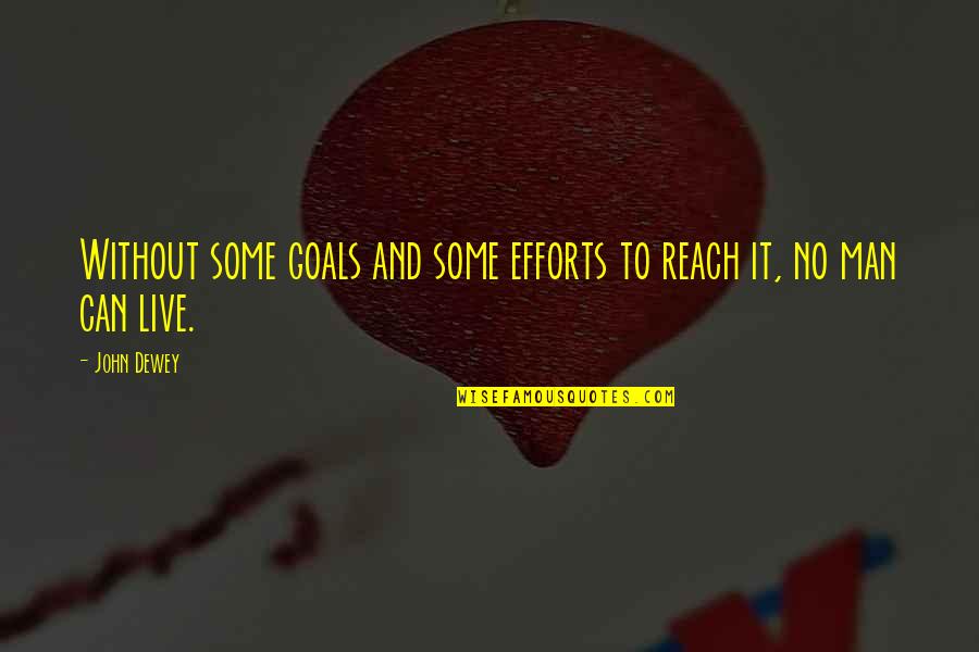 Goals To Reach Quotes By John Dewey: Without some goals and some efforts to reach