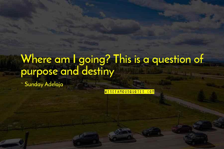 Goanywhere Quotes By Sunday Adelaja: Where am I going? This is a question Goanywhere Quotes By Sunday Adelaja: Where am I going? This is a question