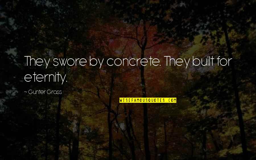 Goate Quotes By Gunter Grass: They swore by concrete. They built for eternity.