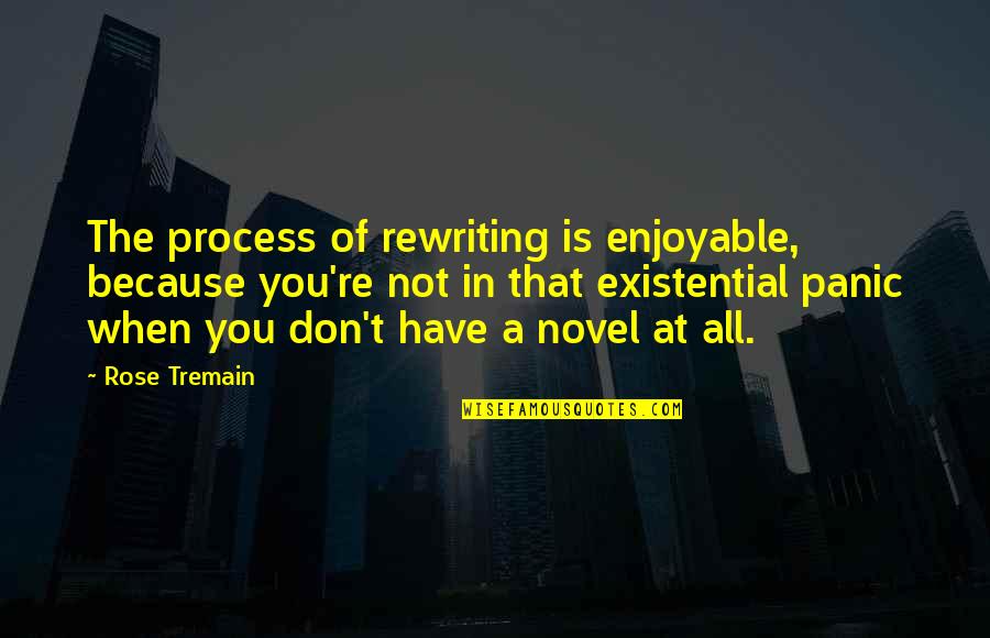 Gobiernos Liberales Quotes By Rose Tremain: The process of rewriting is enjoyable, because you're