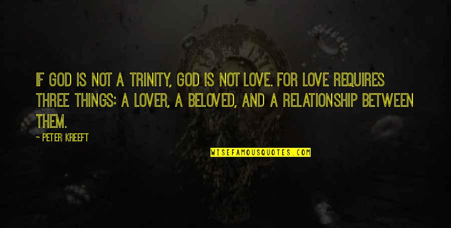 God And Love Relationship Quotes By Peter Kreeft: If God is not a Trinity, God is