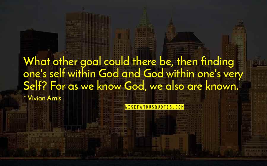 God And Success Quotes By Vivian Amis: What other goal could there be, then finding
