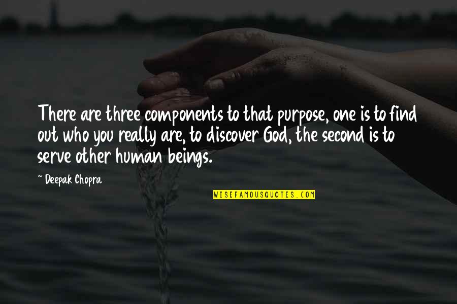 God Are You There Quotes By Deepak Chopra: There are three components to that purpose, one