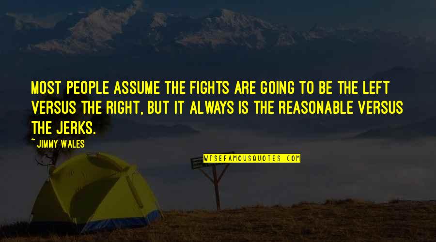 God Beautiful World Quotes By Jimmy Wales: Most people assume the fights are going to