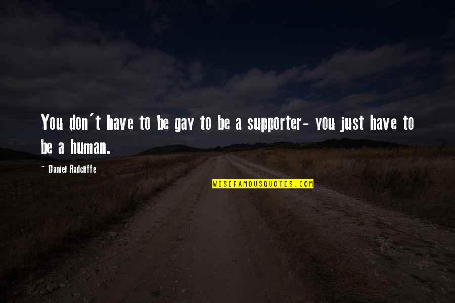 God Being In Charge Quotes By Daniel Radcliffe: You don't have to be gay to be