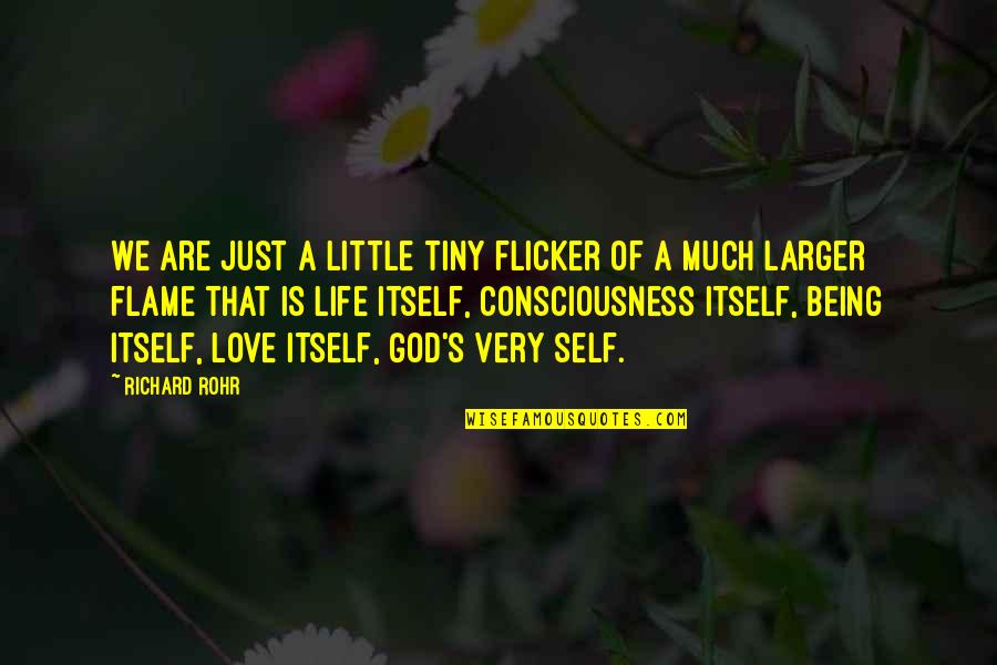 God Consciousness Quotes By Richard Rohr: We are just a little tiny flicker of