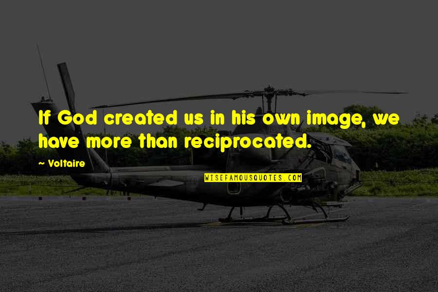 God Created Us In His Image Quotes By Voltaire: If God created us in his own image,