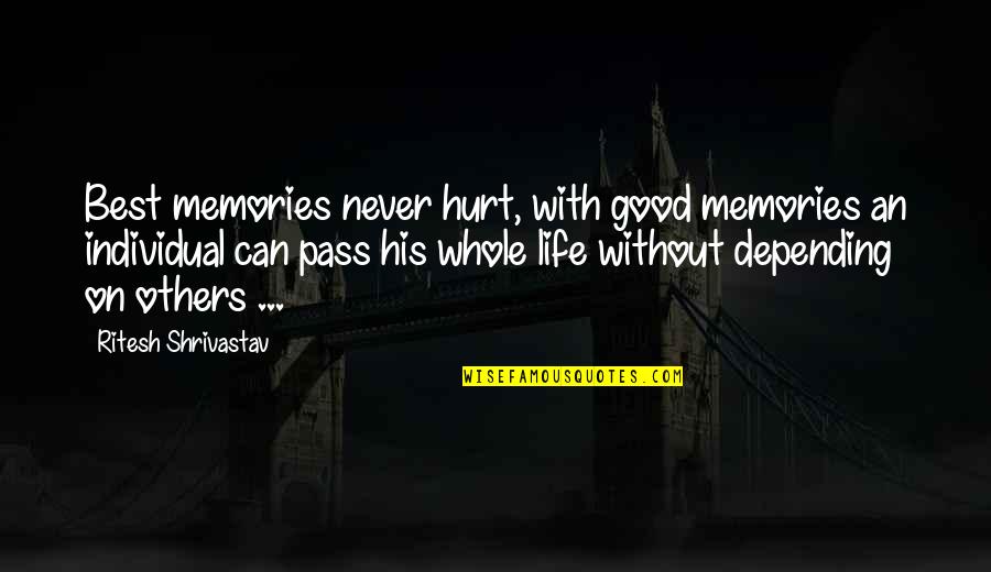 God Darshan Quotes By Ritesh Shrivastav: Best memories never hurt, with good memories an