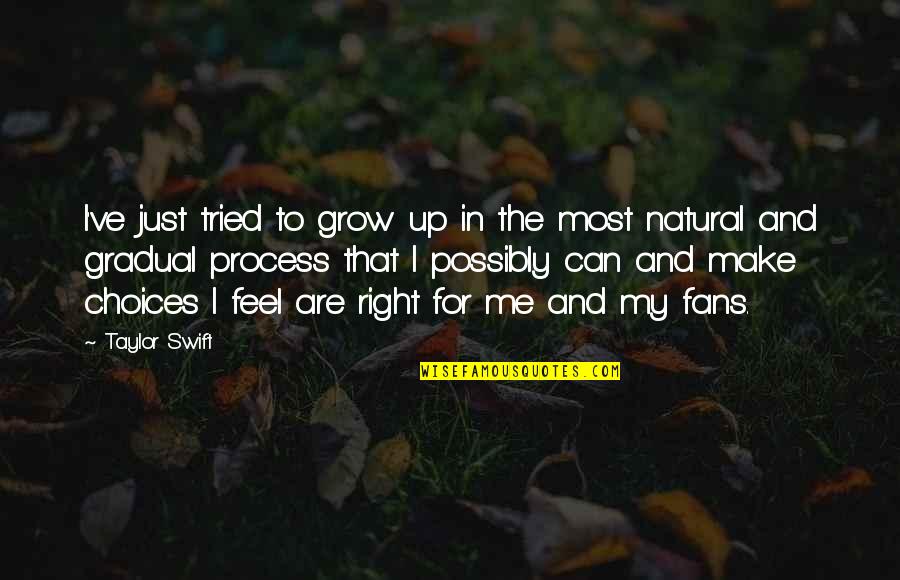 God Fearing Man Quotes By Taylor Swift: I've just tried to grow up in the