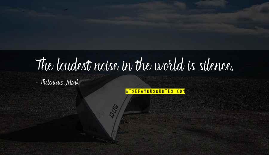 God For Facebook Quotes By Thelonious Monk: The loudest noise in the world is silence.