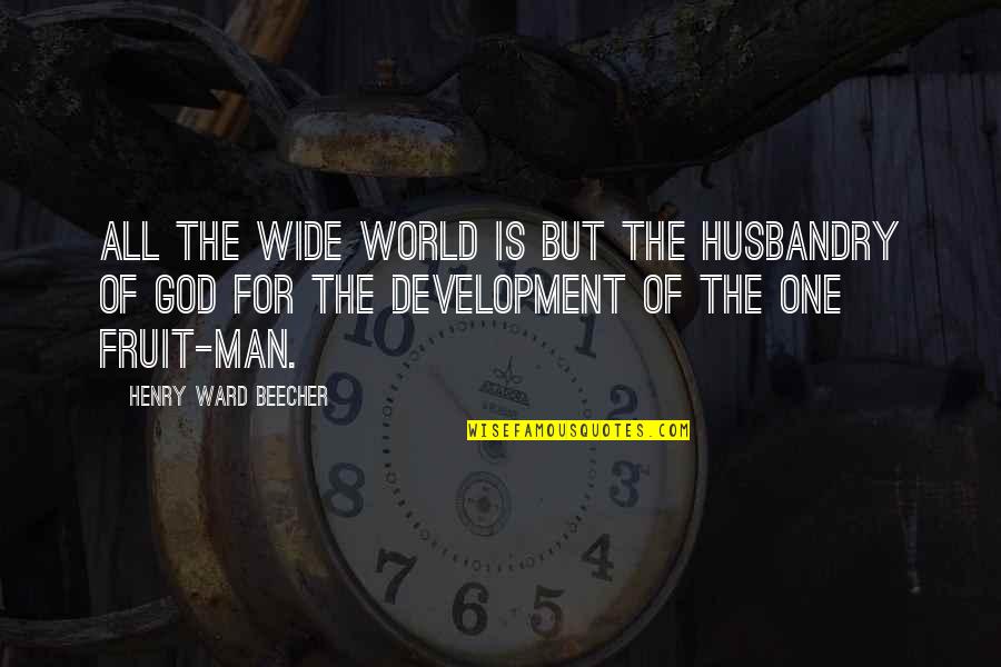 God Fruit Quotes By Henry Ward Beecher: All the wide world is but the husbandry
