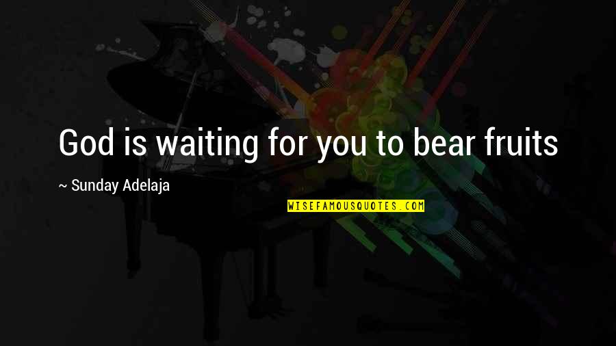 God Fruits Quotes By Sunday Adelaja: God is waiting for you to bear fruits