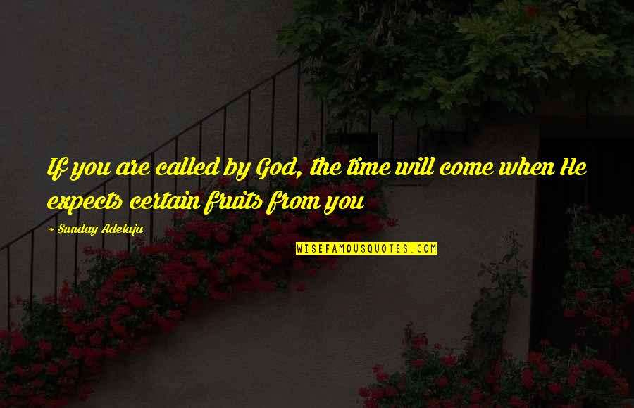 God Fruits Quotes By Sunday Adelaja: If you are called by God, the time