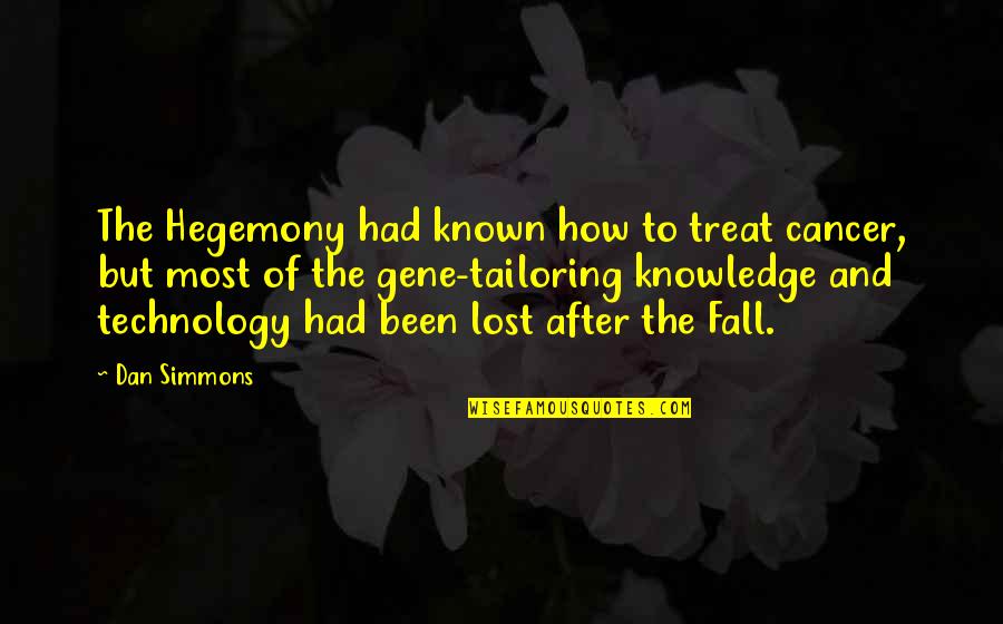 God Giving Me Courage To Win Quotes By Dan Simmons: The Hegemony had known how to treat cancer, God Giving Me Courage To Win Quotes By Dan Simmons: The Hegemony had known how to treat cancer,