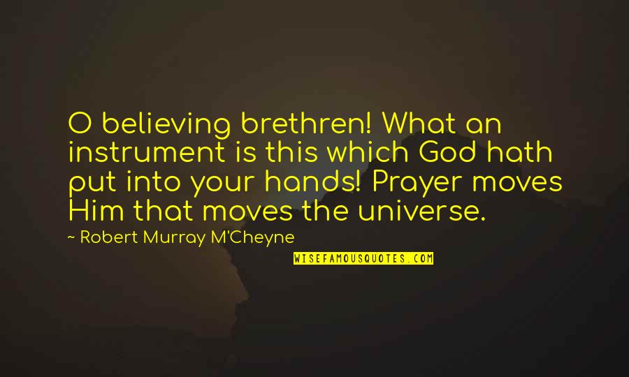 God Hands Quotes By Robert Murray M'Cheyne: O believing brethren! What an instrument is this