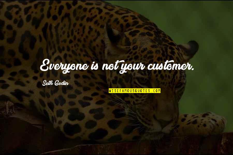God Has Chosen You Quotes By Seth Godin: Everyone is not your customer.