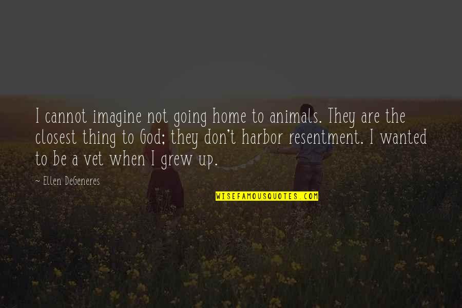 God Home Quotes By Ellen DeGeneres: I cannot imagine not going home to animals.