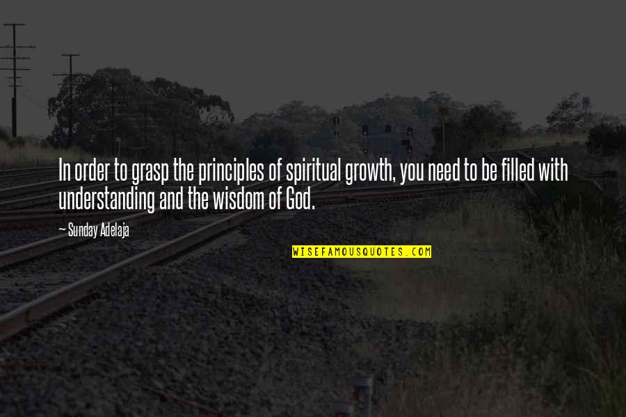 God I Need You Now Quotes By Sunday Adelaja: In order to grasp the principles of spiritual