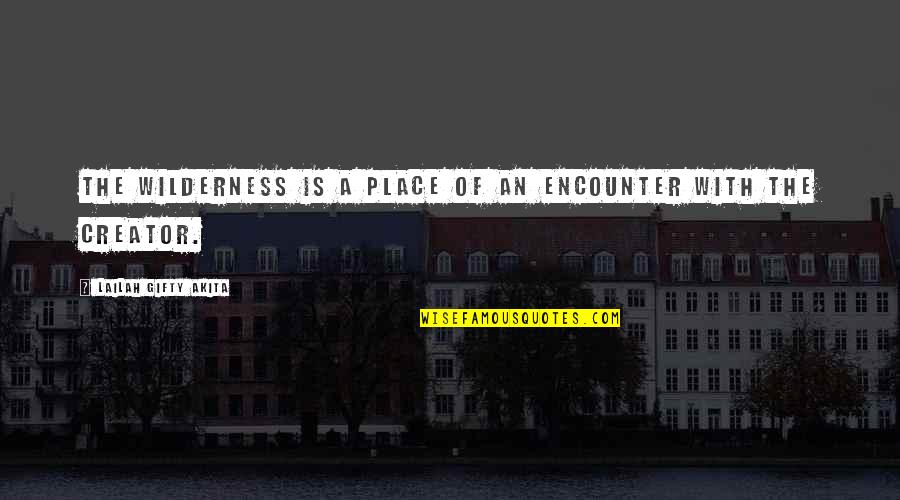 God In Hard Times Quotes By Lailah Gifty Akita: The wilderness is a place of an encounter
