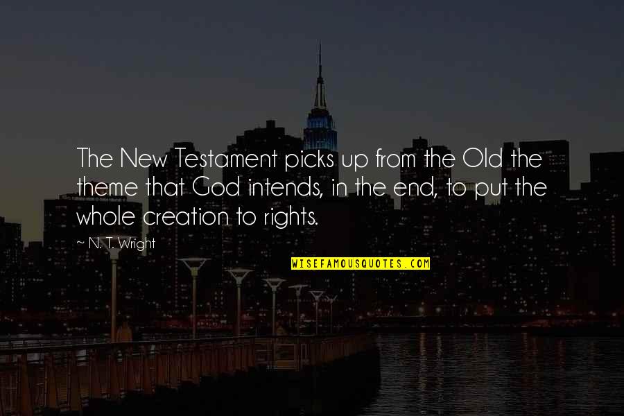 God In The New Testament Quotes By N. T. Wright: The New Testament picks up from the Old