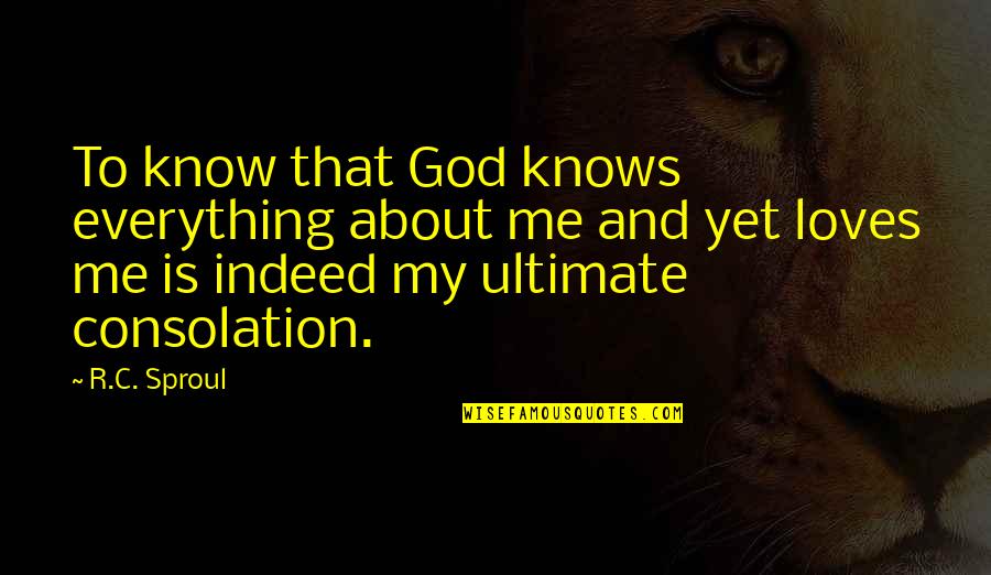 God Is My Everything Quotes By R.C. Sproul: To know that God knows everything about me
