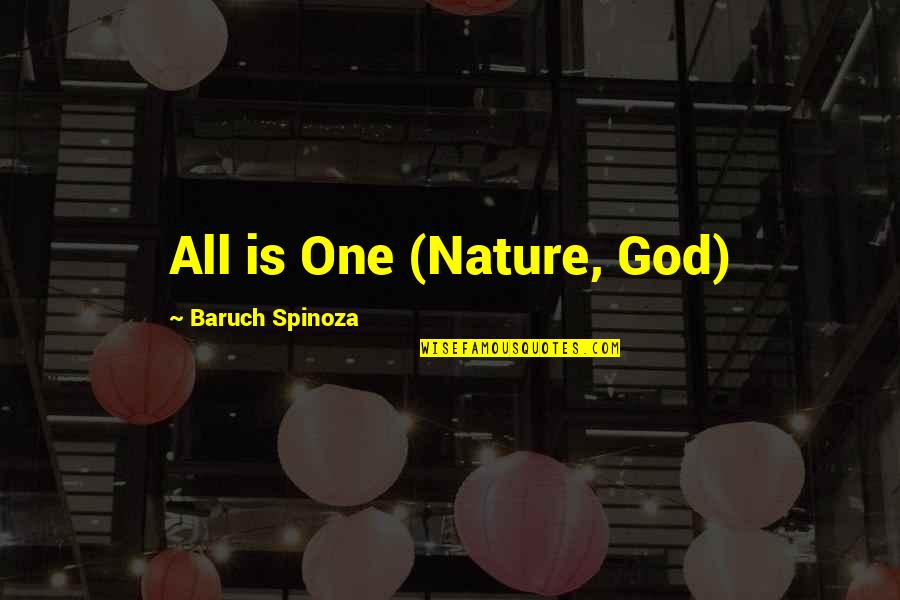 God Is Nature Quotes By Baruch Spinoza: All is One (Nature, God)