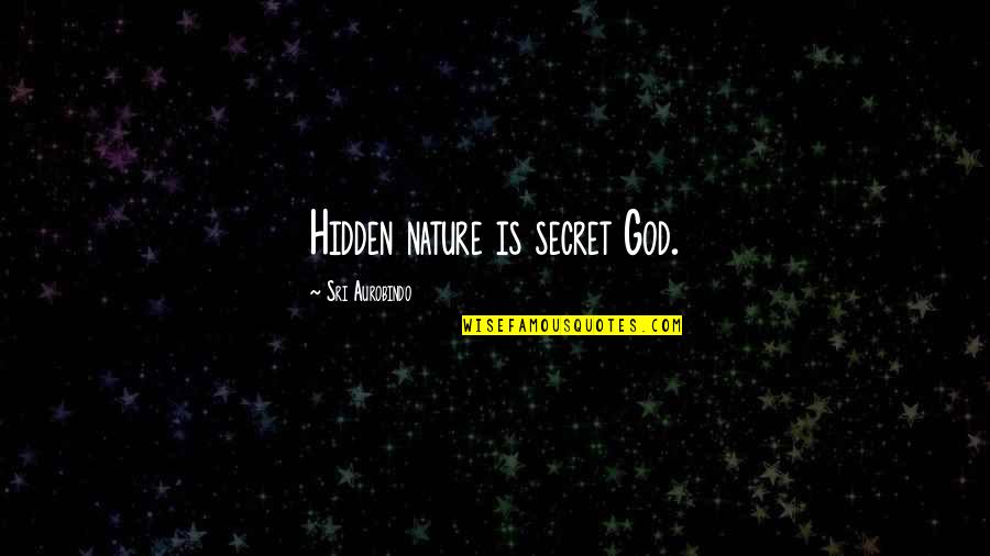 God Is Nature Quotes By Sri Aurobindo: Hidden nature is secret God.