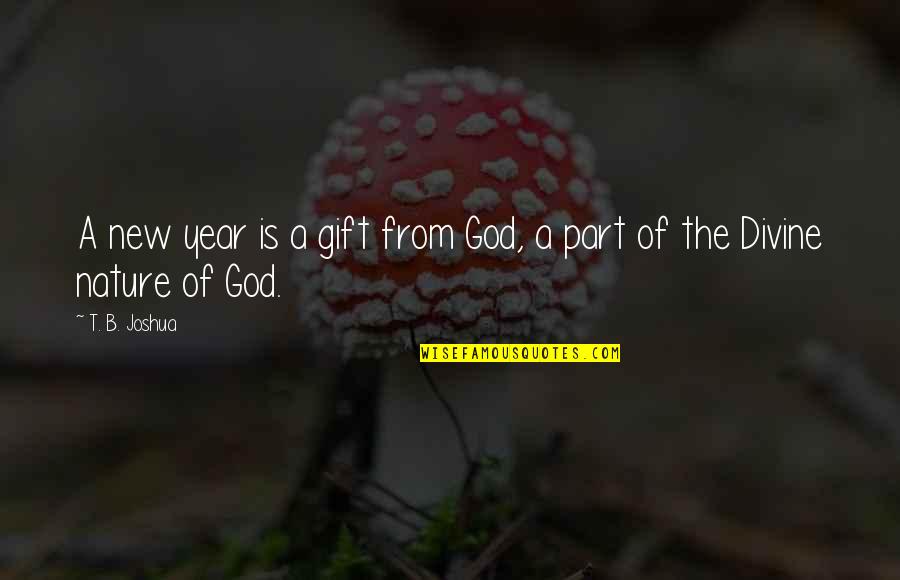 God Is Nature Quotes By T. B. Joshua: A new year is a gift from God,