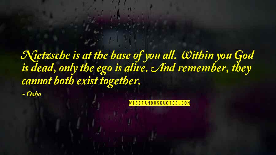 God Is Not Dead Quotes By Osho: Nietzsche is at the base of you all.