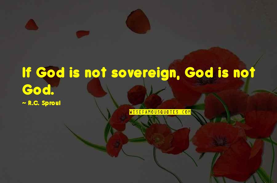 God Is Sovereign Quotes By R.C. Sproul: If God is not sovereign, God is not