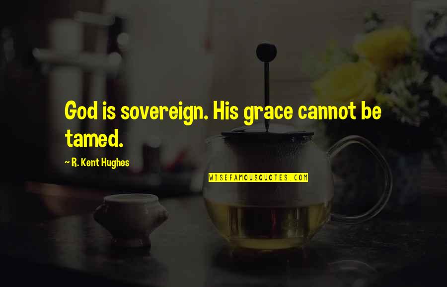 God Is Sovereign Quotes By R. Kent Hughes: God is sovereign. His grace cannot be tamed.