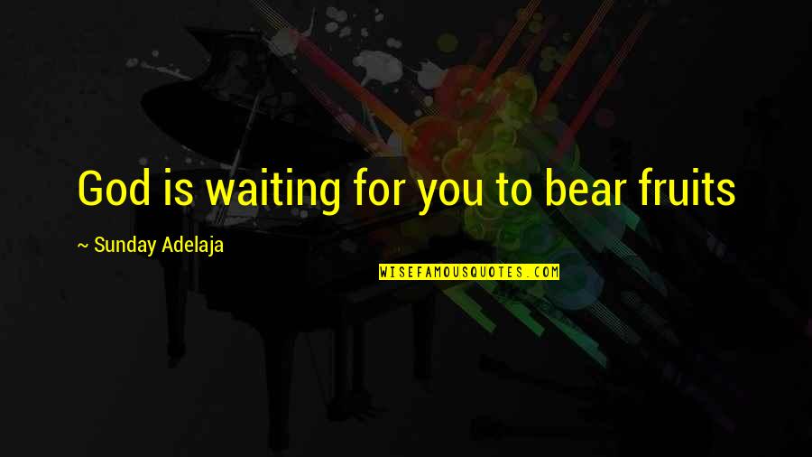 God Is Waiting For You Quotes By Sunday Adelaja: God is waiting for you to bear fruits