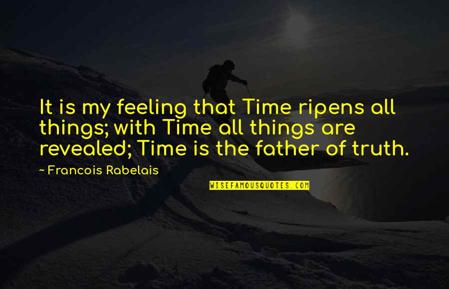 God Listening To Prayers Quotes By Francois Rabelais: It is my feeling that Time ripens all God Listening To Prayers Quotes By Francois Rabelais: It is my feeling that Time ripens all